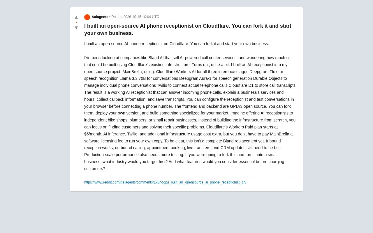 Reddit original post screenshot