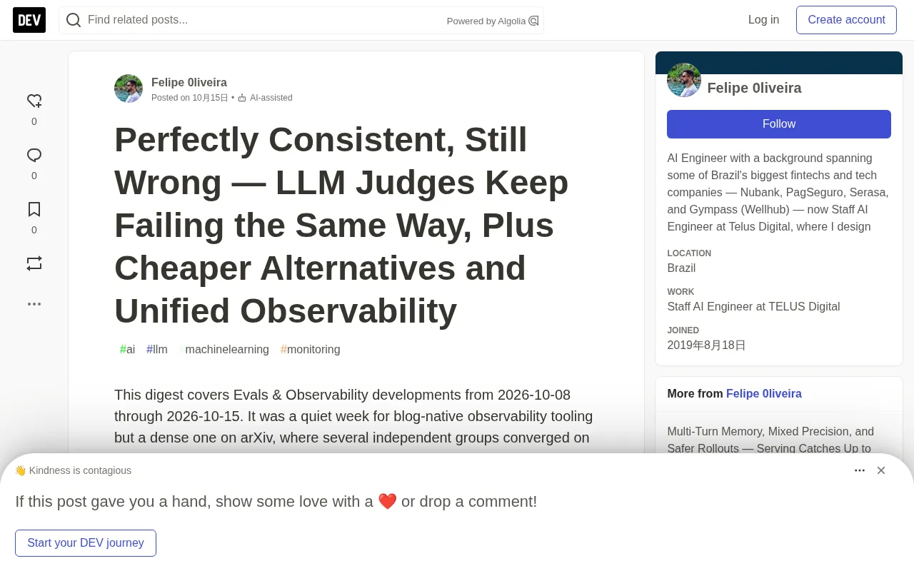 LLM Judges' Consistency Doesn't Equal Correctness: Multiple Papers Reveal Evaluation Blind Spots