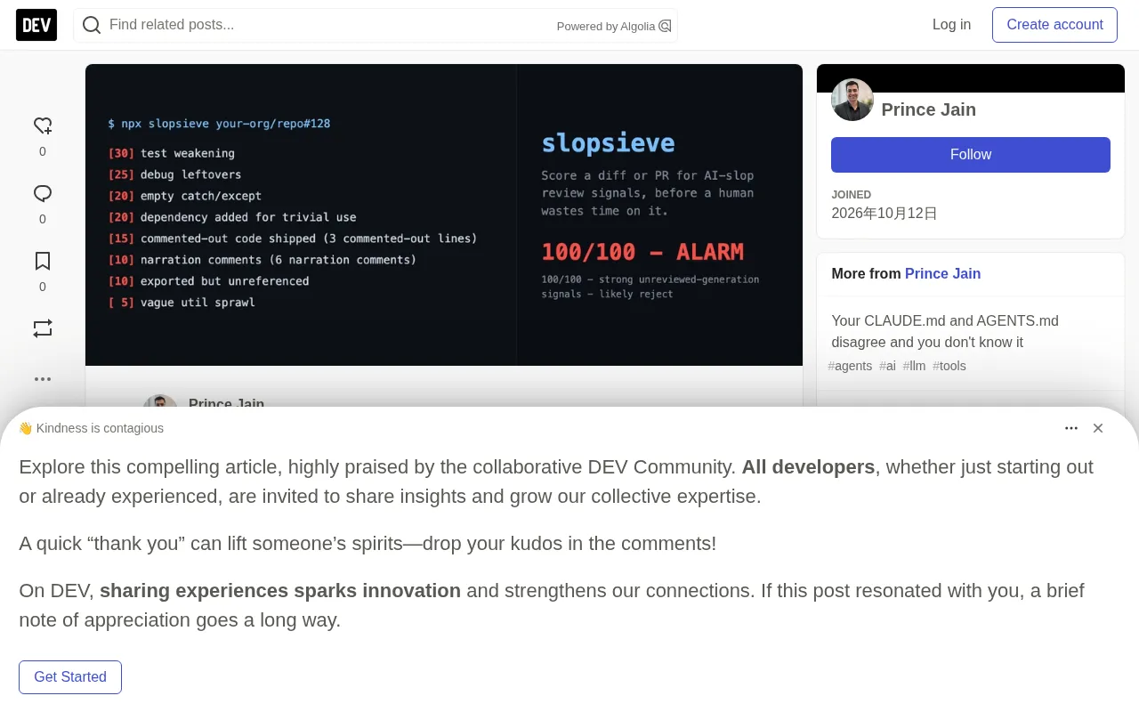 slopsieve: A Diff Quality Checker for the Age of AI Code Slop