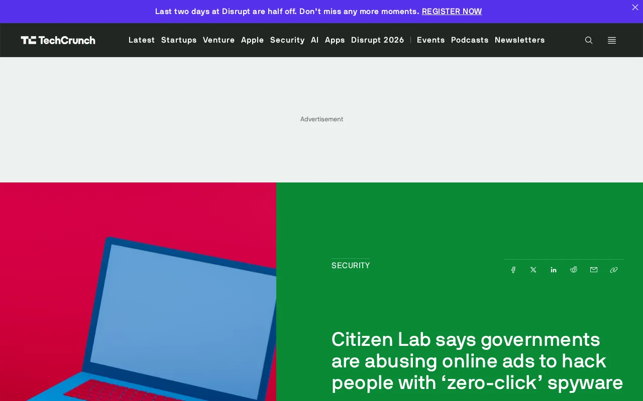 Screenshot of Citizen Lab-related report source