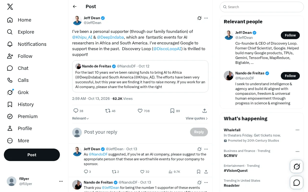 twitter source: I've been a personal supporter (through our family foundation) of @Khipu_AI & @DeepIndaba, which