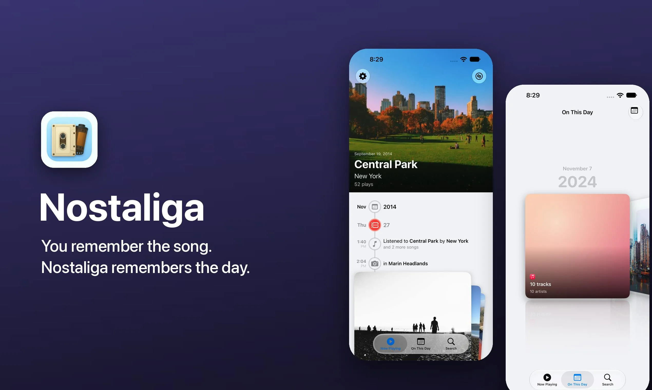 Nostaliga: Rebuild Your Personal Timeline Through Your Listening History