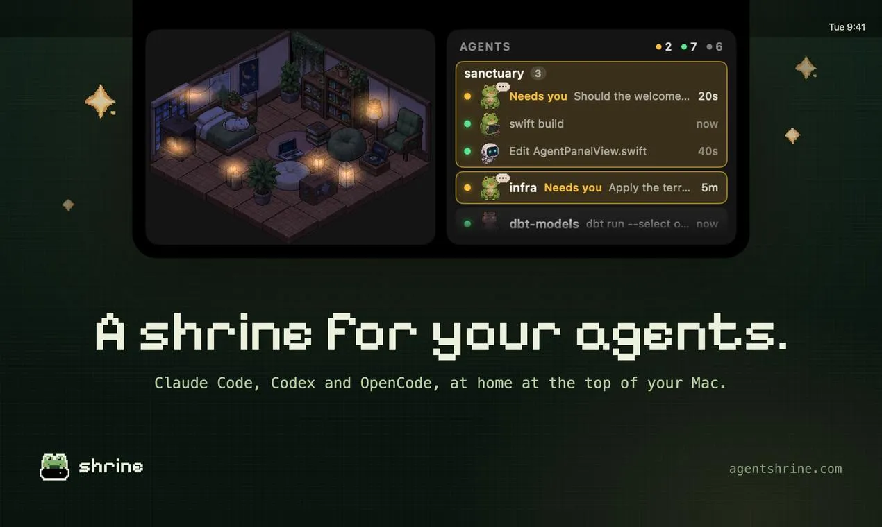 Shrine: Moving AI Agent Coding Status into the Mac Notch