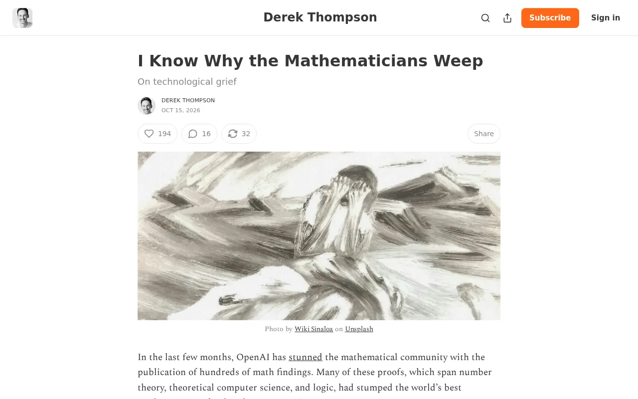 Mathematicians' Despair: Why Is AI Making the Math World Weep Collectively?