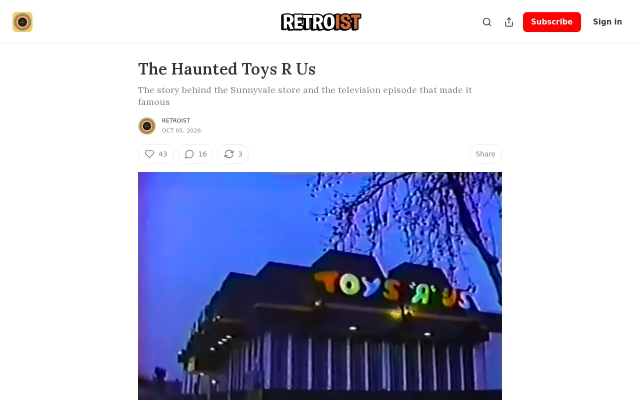 The Haunted Toys R Us: A Brand Ghost in Cyberspace
