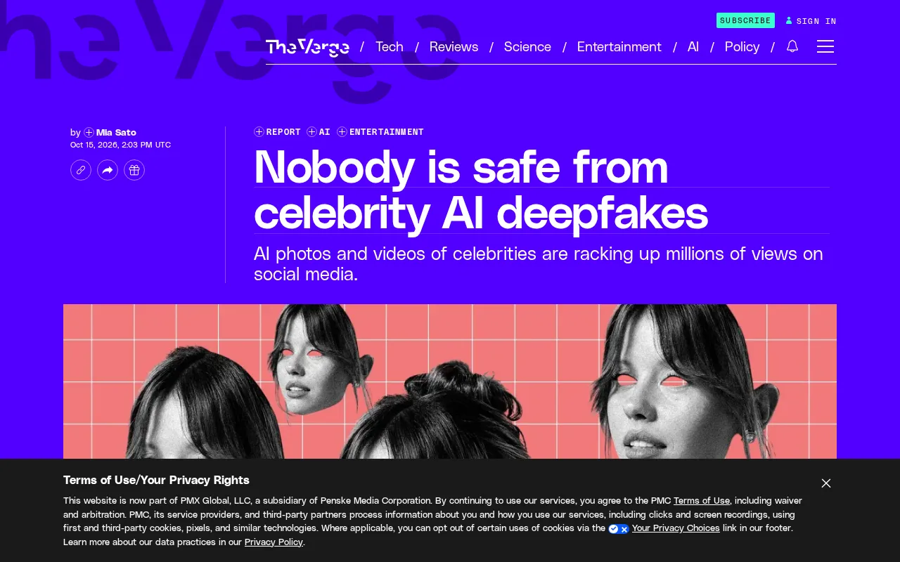 Celebrity AI Deepfakes Are Everywhere: No One Is Safe