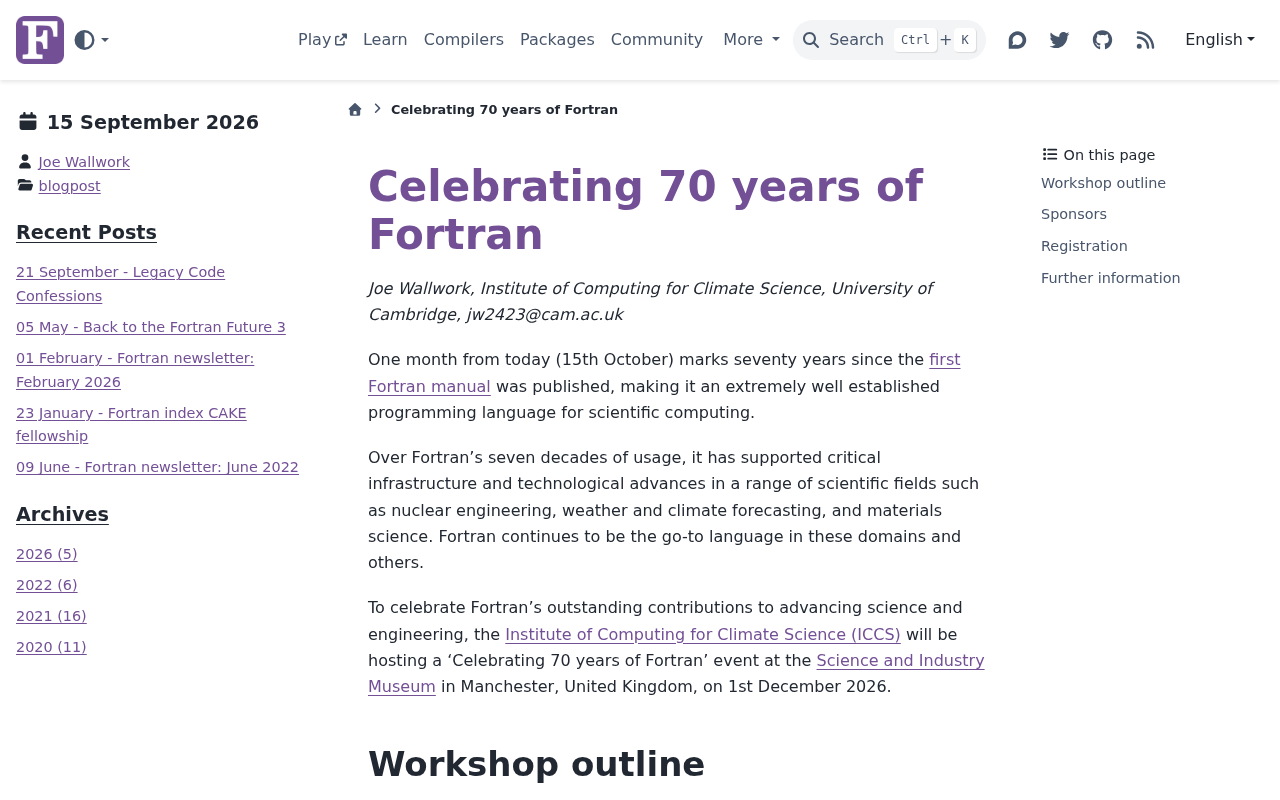 Fortran at 70: The Enduring Legacy of Scientific Computing's Evergreen