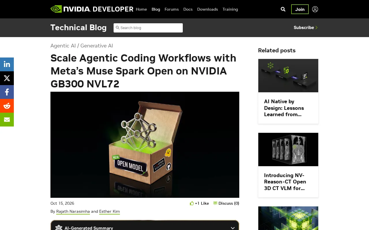 Meta Open-Sources Muse Spark: 816B Coding Model Lands on NVIDIA GB300