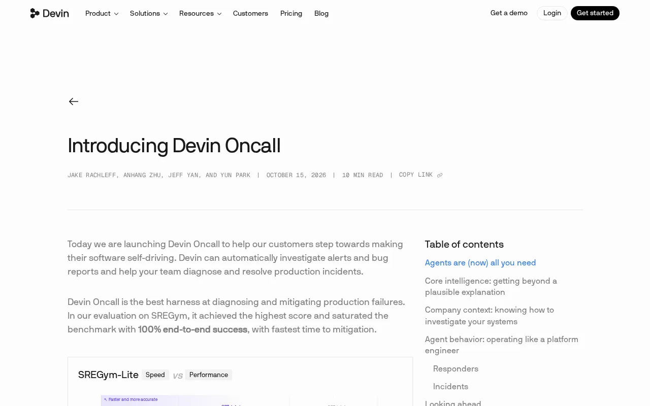 Devin Oncall release announcement