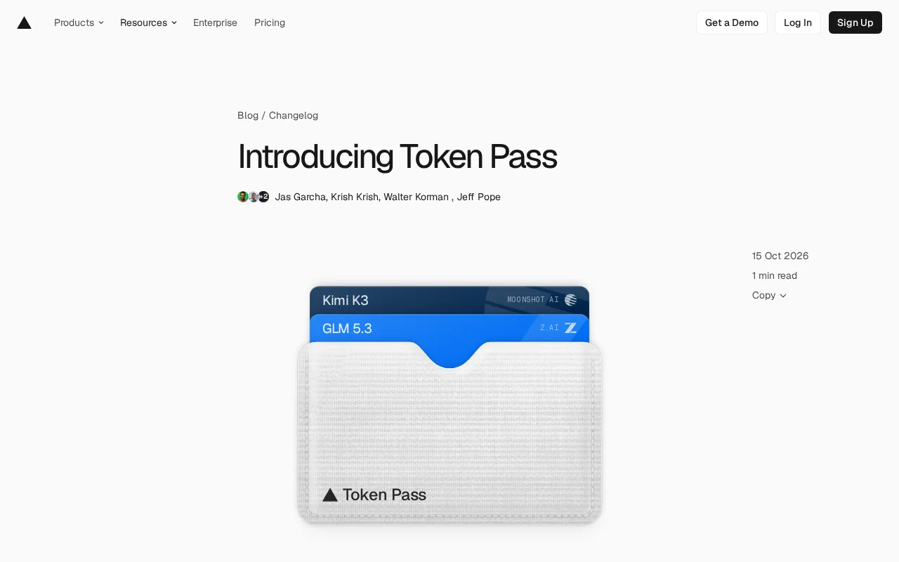 Vercel Token Pass introduction
