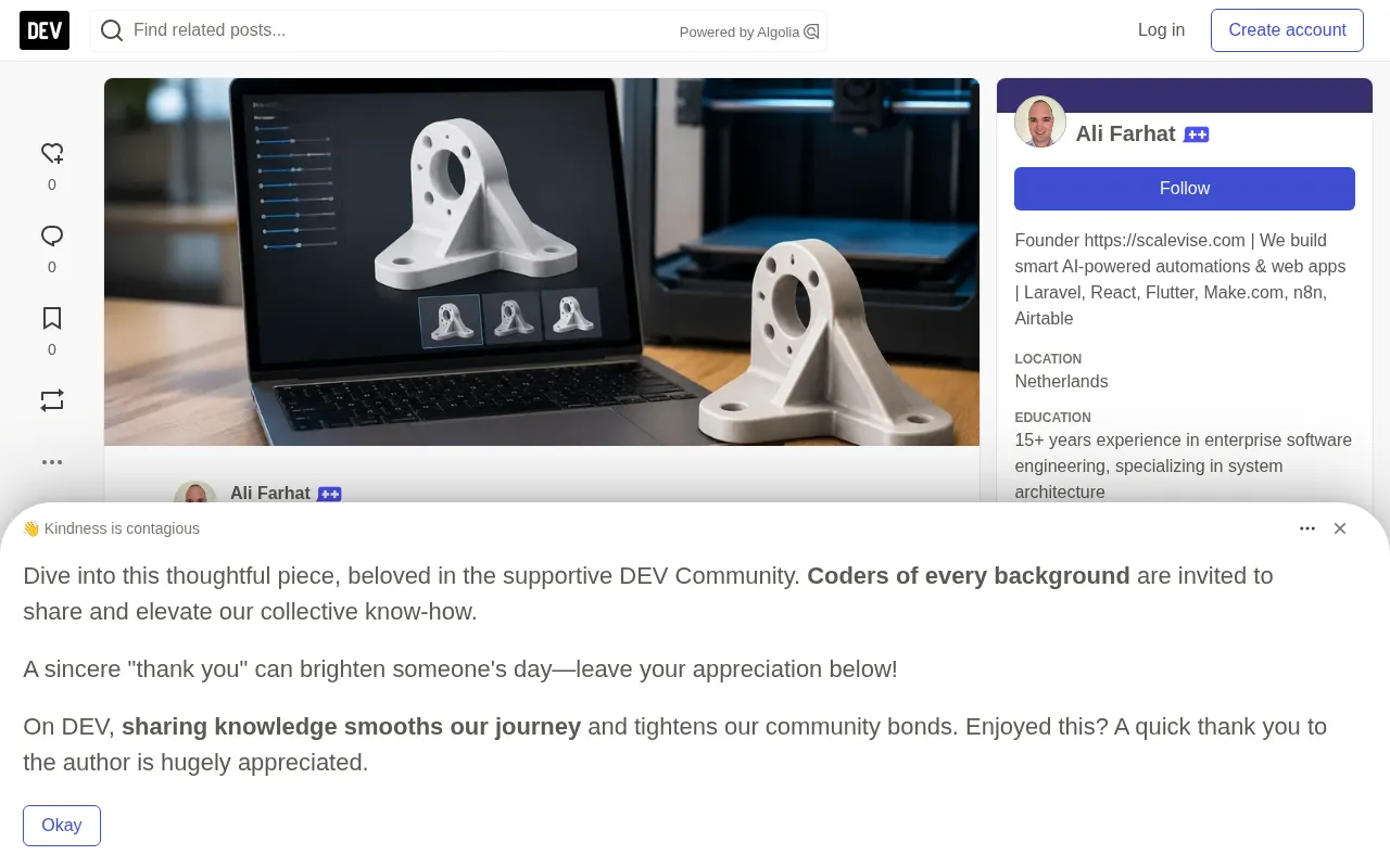 Gemini Canvas Demonstrates Parametric 3D Design and STL Export Workflow