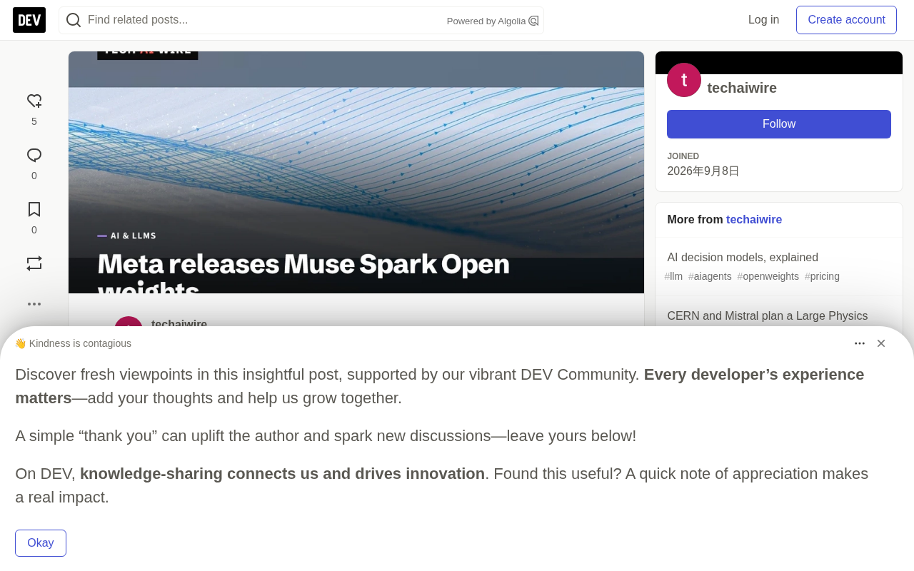 Meta开源816B巨兽:Muse Spark Open的机遇与门槛