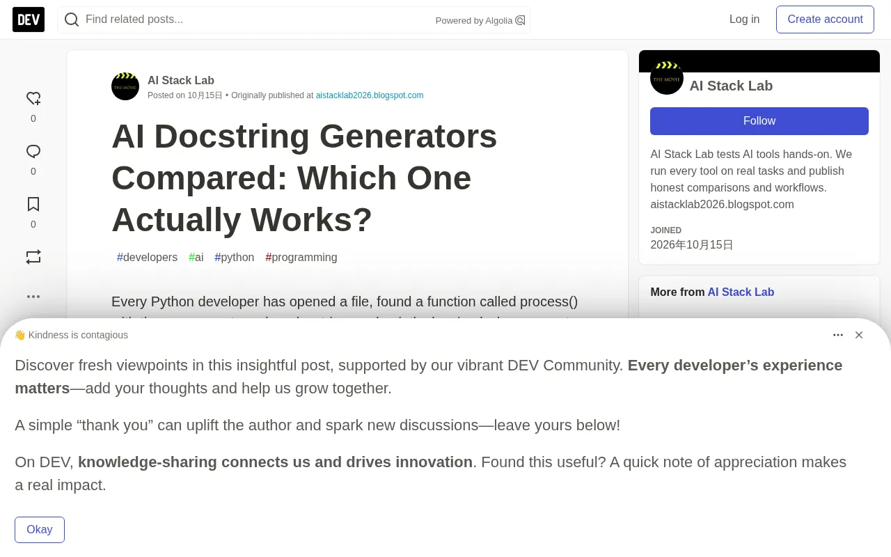 AI Docstring Generator Showdown: Copilot's Free Tier Wins, Standalone Startups Nearly Wiped Out