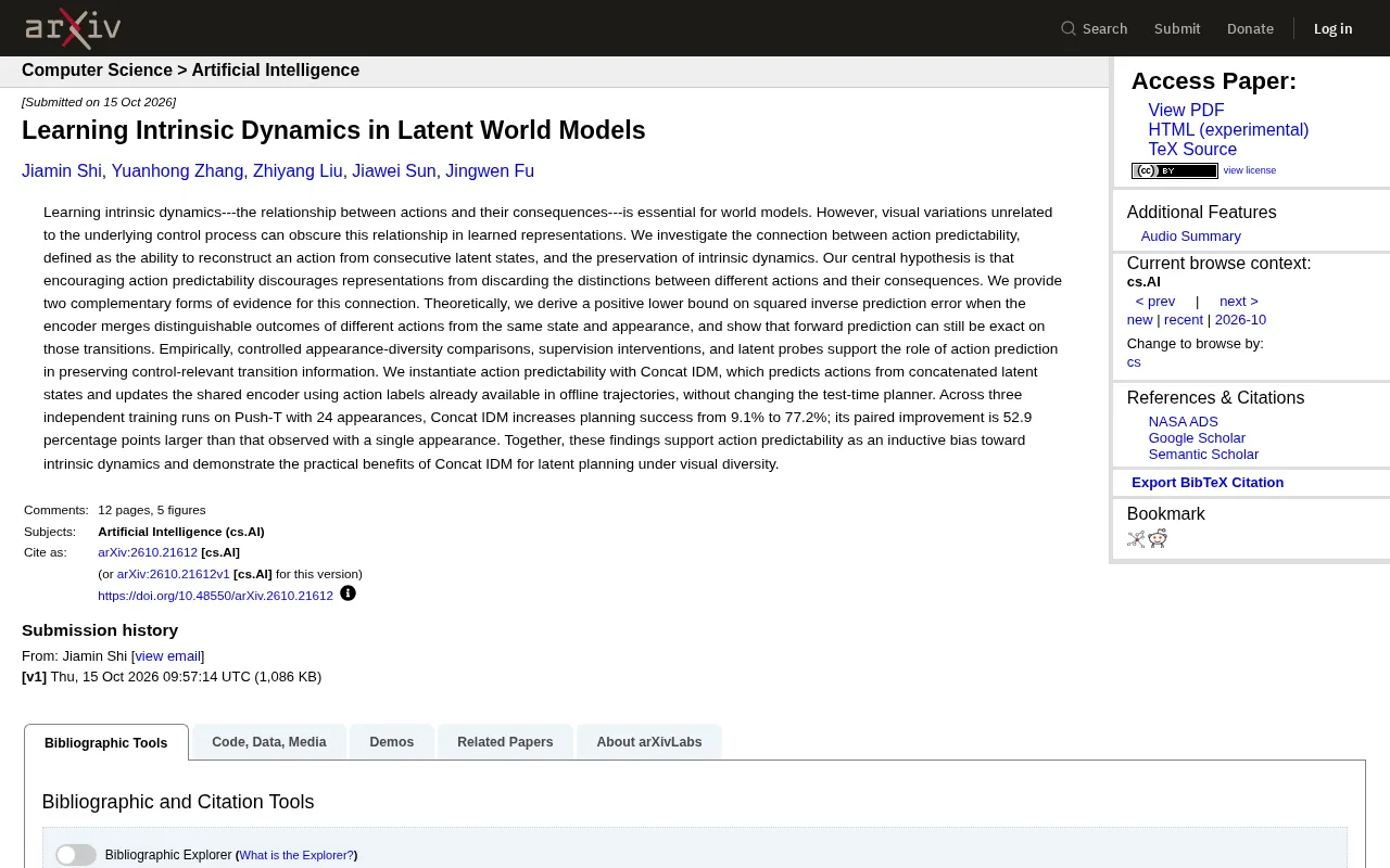 How Do Latent World Models Learn Intrinsic Dynamics? New Research Reveals the Key Role of Action Predictability
