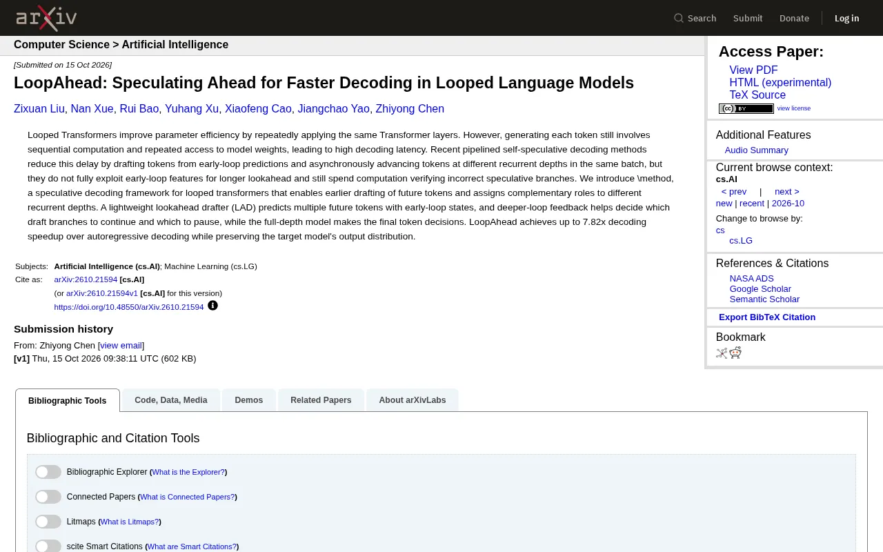 LoopAhead: Speeding Up Recurrent Language Model Decoding by 7.82x