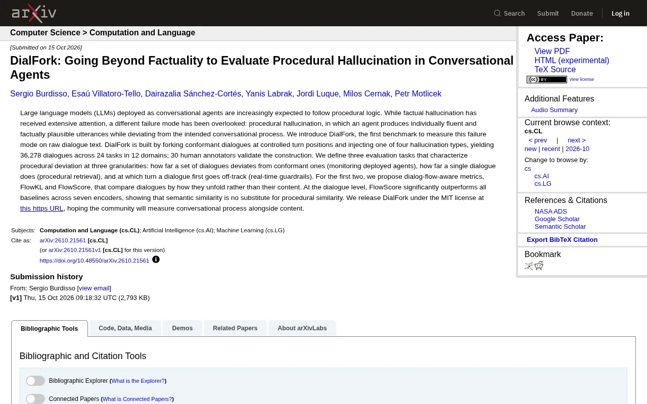 DialFork: A New Benchmark for Evaluating Procedural Hallucination in Conversational Agents