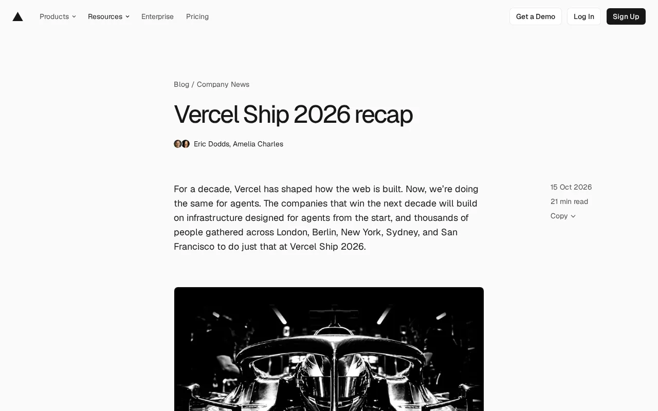 Vercel Ship 2026: Agent Infrastructure Goes Fully Production-Ready