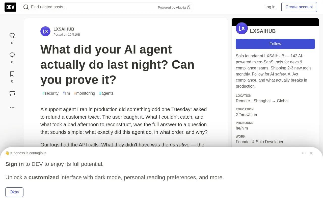 AI Agent Audit Trails: Replayable Monitoring in Production