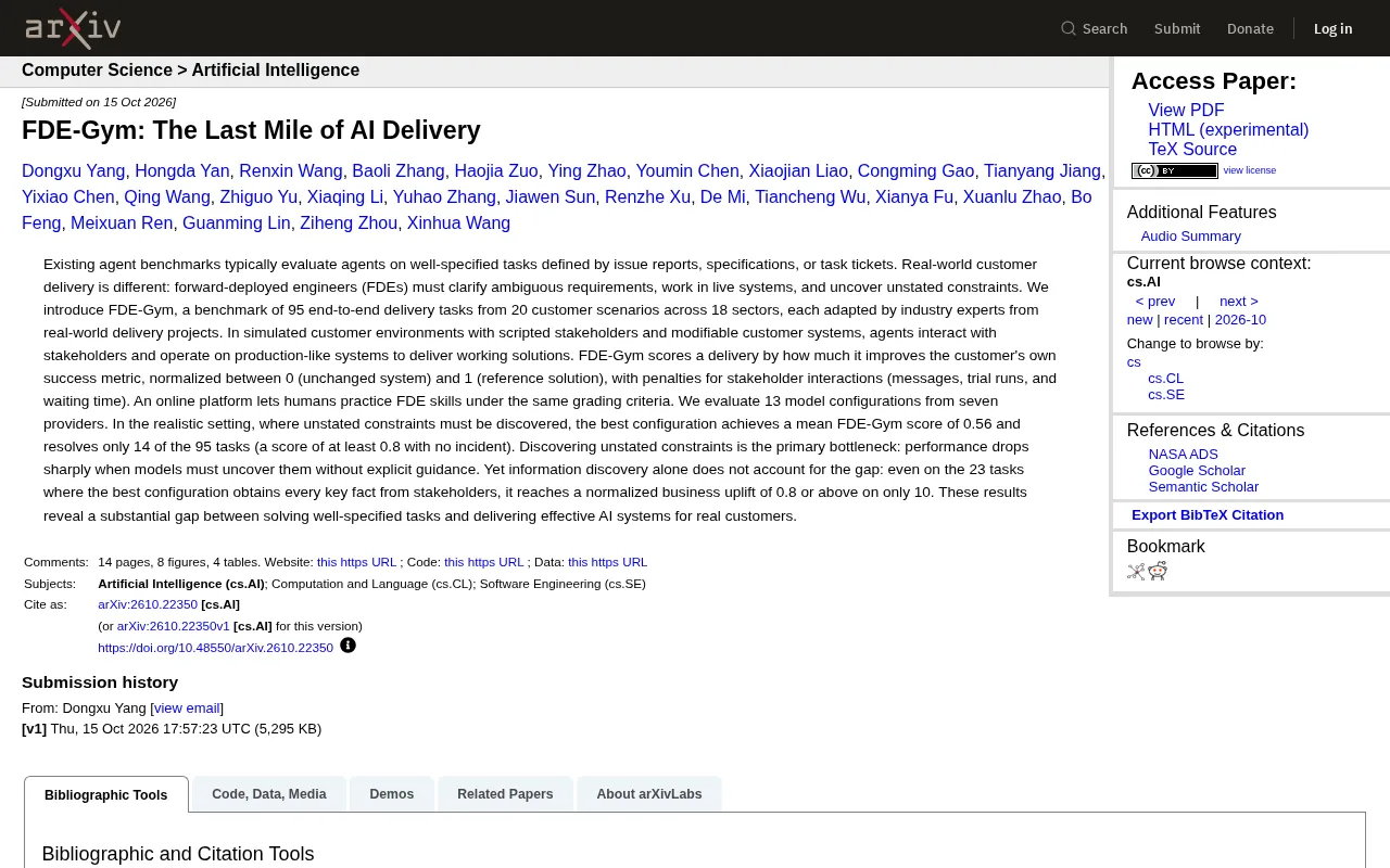 FDE-Gym Benchmark: Why the Last Mile of AI Delivery Gets Stuck