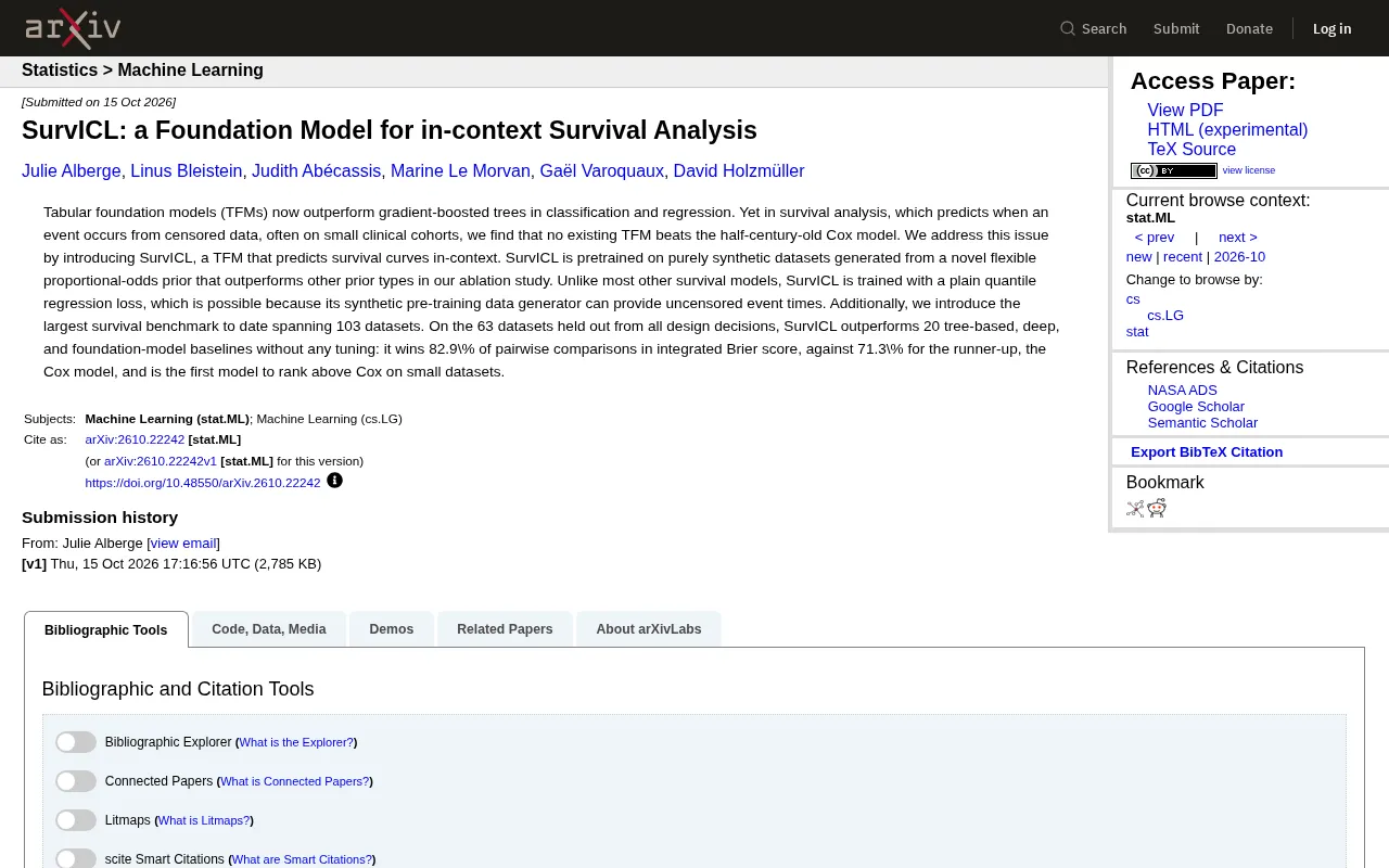 SurvICL: The First Survival Analysis Foundation Model to Surpass the Cox Model