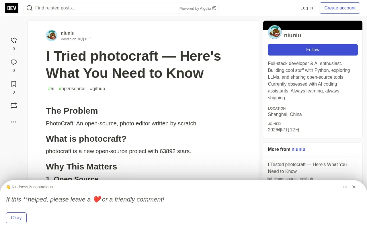 PhotoCraft Open-Source Photo Editor Review: Is It Worth Trying?
