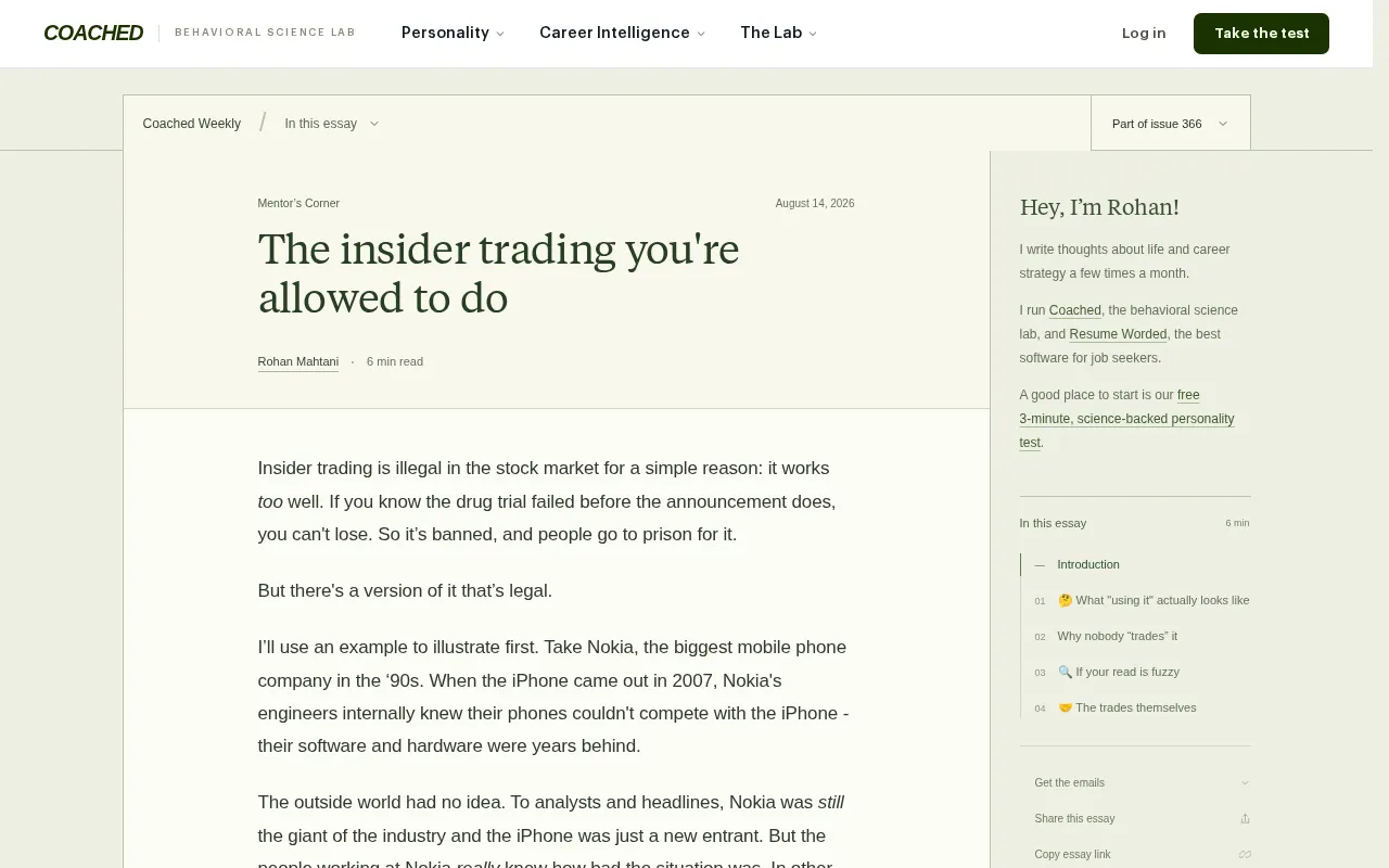 Legal Insider Trading: An Information Advantage Strategy Anyone Can Use