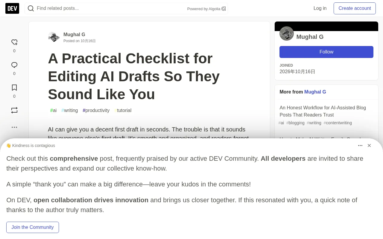 AI draft editing checklist source screenshot