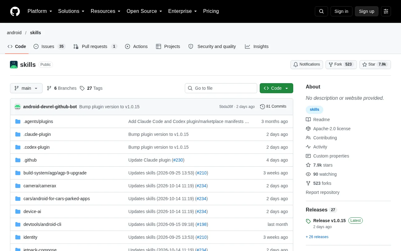 android/skills: A Deep Dive into the 7,869-Star Android AI Skills Library