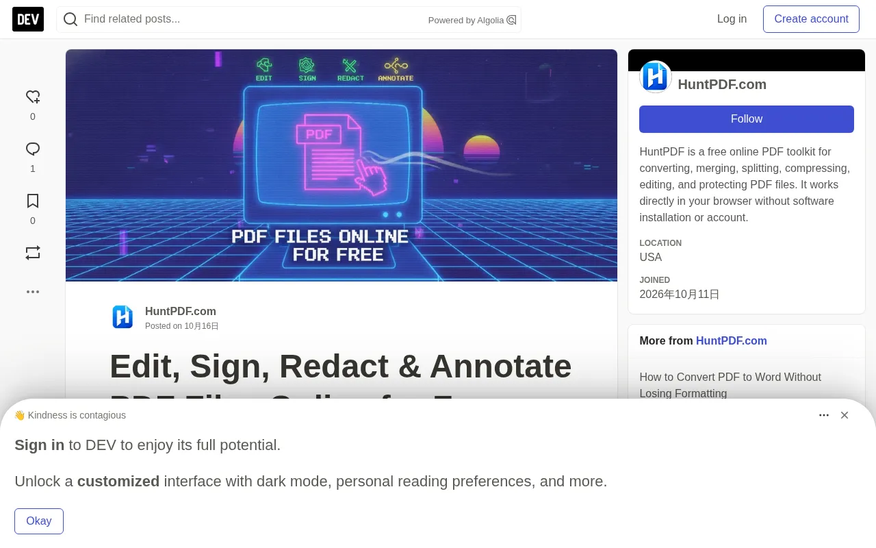 Free online PDF tool suite