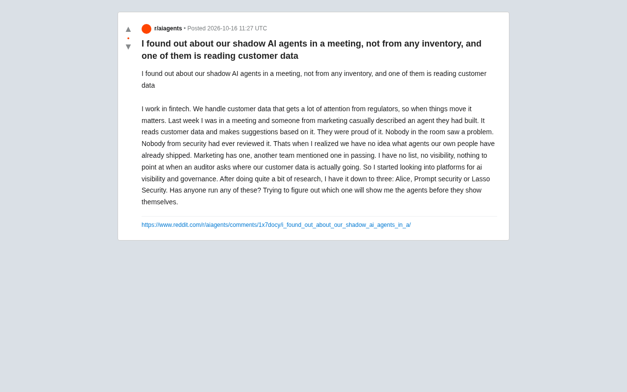 Shadow AI Agents Are Reading Customer Data: A Fintech Practitioner's Governance Dilemma