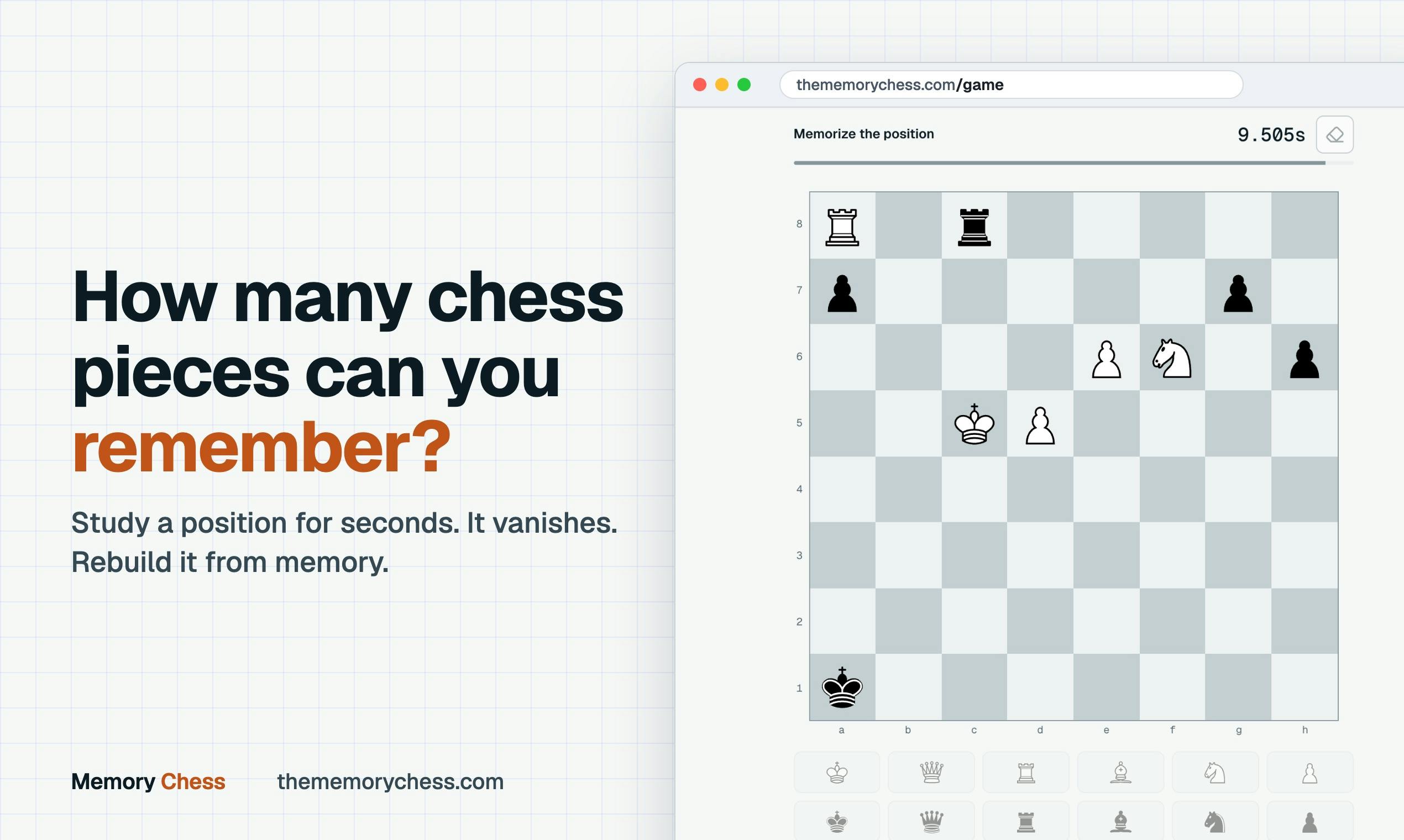 Memory Chess: A Memory Training App for Reproducing Chess Positions