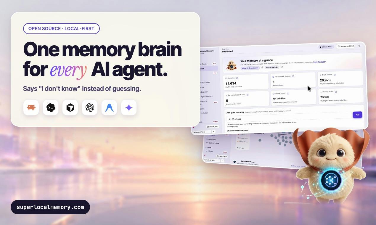SuperLocalMemory: A Local-First Memory Brain for AI Agents