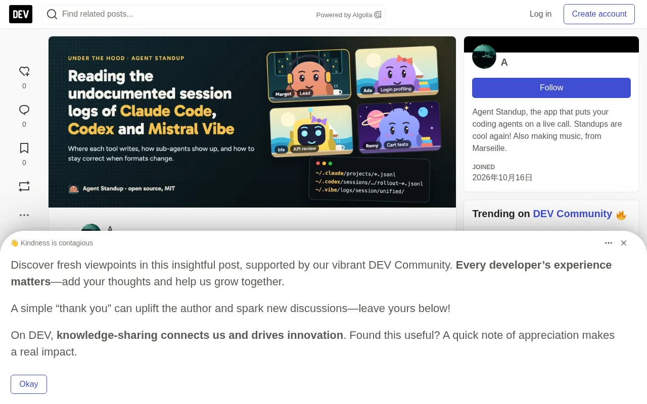 Decoding the Undocumented Session Logs of Claude Code, Codex, and Mistral Vibe