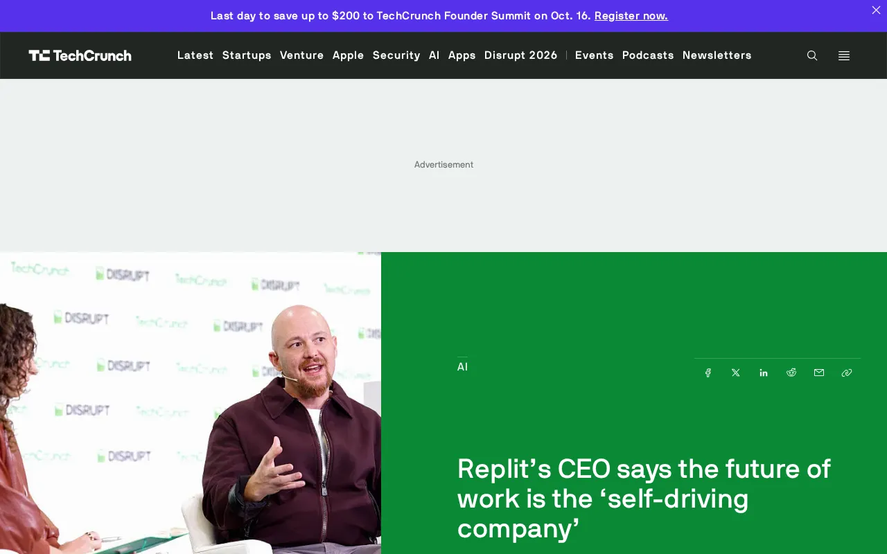 Replit CEO Predicts the Future of Work: The 'Self-Driving Company'