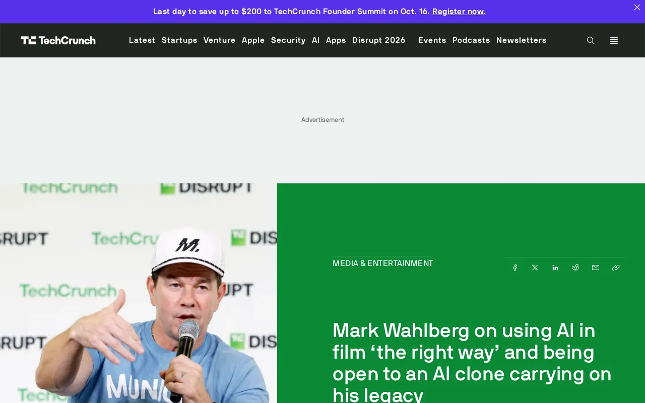 Mark Wahlberg on AI in Film: 'Use It Right' — and He's Open to an AI Clone Carrying On His Legacy