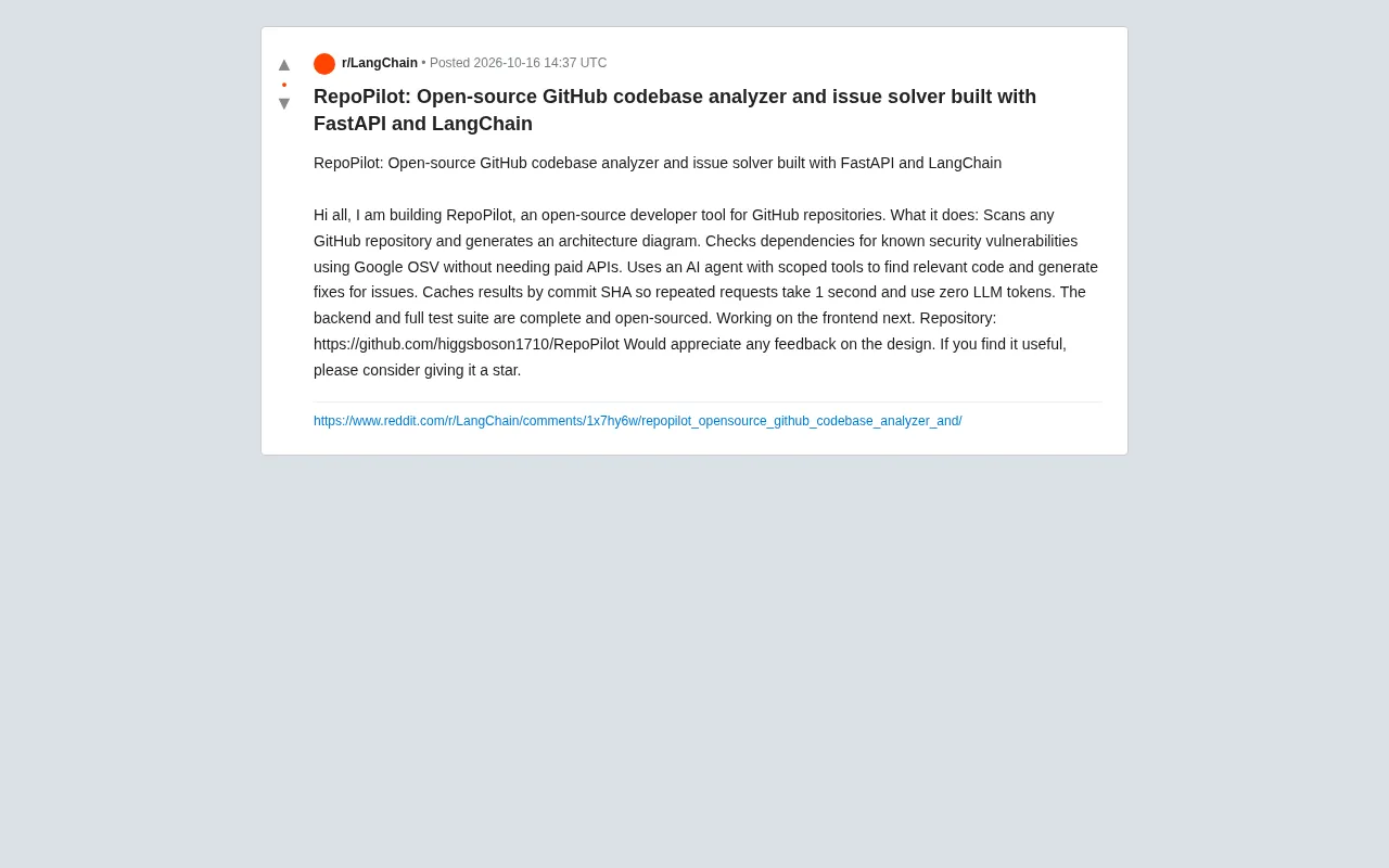 RepoPilot: An Open-Source GitHub Code Analysis and Issue Fixing Tool