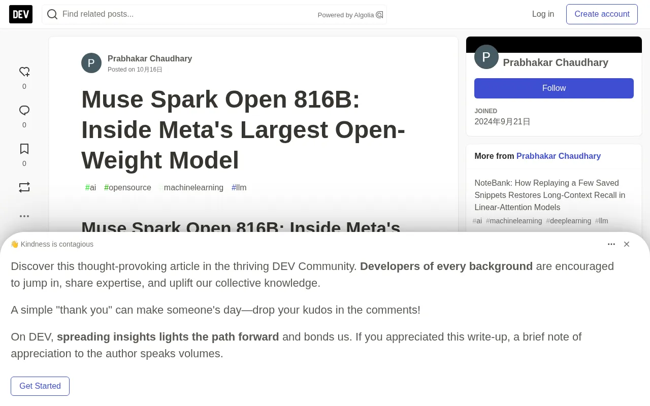 Meta's Largest Open-Weight Model Muse Spark Open 816B: A Deep Dive