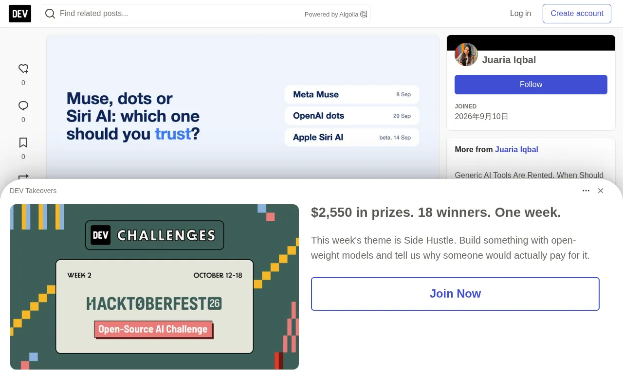 Meta Muse vs OpenAI Dots vs Siri AI: Comparing Trust in Personal AI Agents
