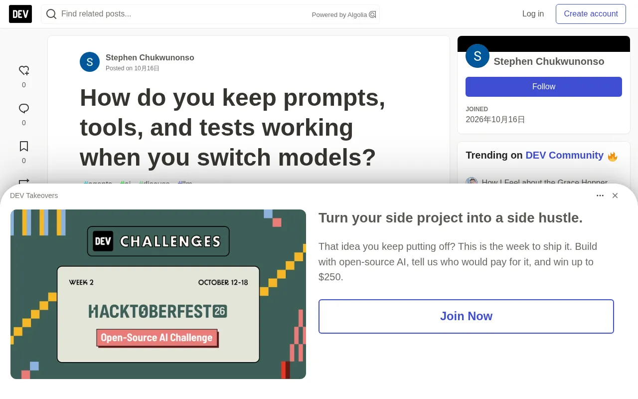 After Switching Models, Do Your Prompts, Tools, and Tests Still Work?