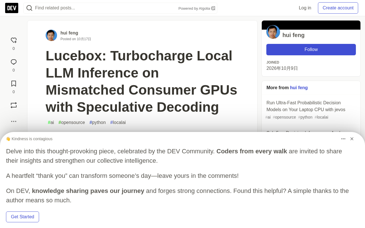 Lucebox: Speculative Decoding Acceleration on Heterogeneous Consumer GPUs