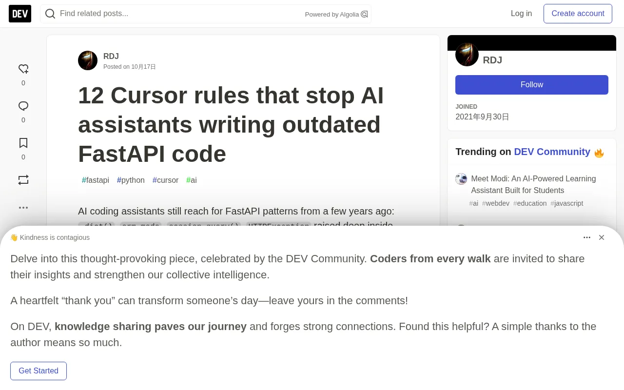 12 Cursor Rules to Stop Your AI Assistant from Writing Outdated FastAPI Code