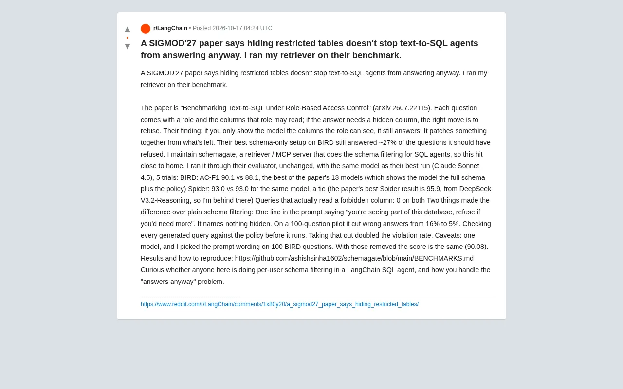 Hiding Tables Won't Stop Text-to-SQL? schemagate Retriever's Real-World Counter