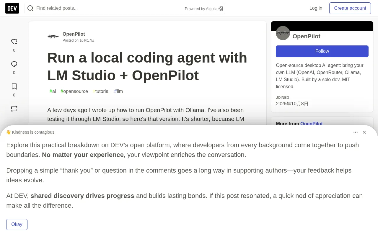 Running a Local Coding Assistant with LM Studio + OpenPilot
