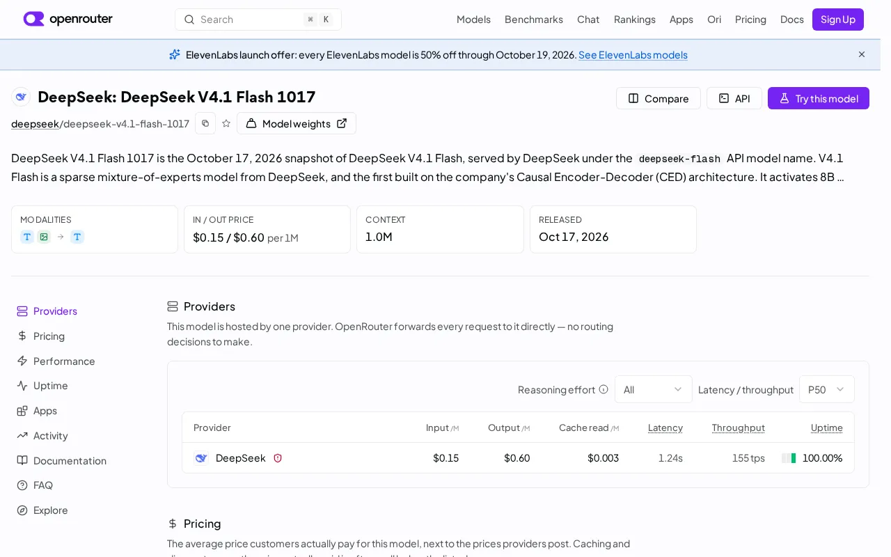 DeepSeek v4.1 Flash 1017: An In-Depth Analysis