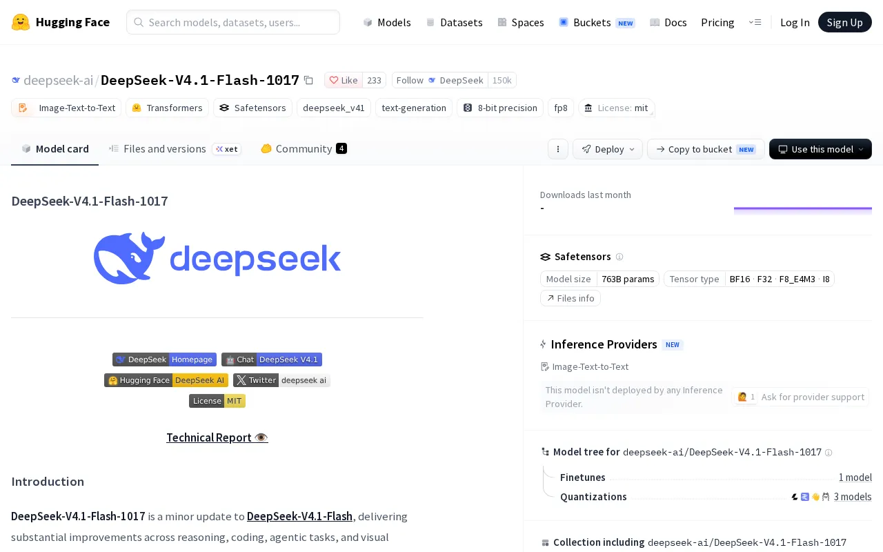 DeepSeek-v4.1-Flash-1017 Leaked: The Lightweight Model Evolves Again