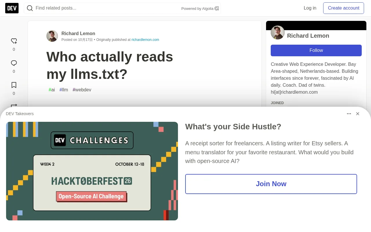 llms.txt Log Analysis: Who's Actually Reading It?