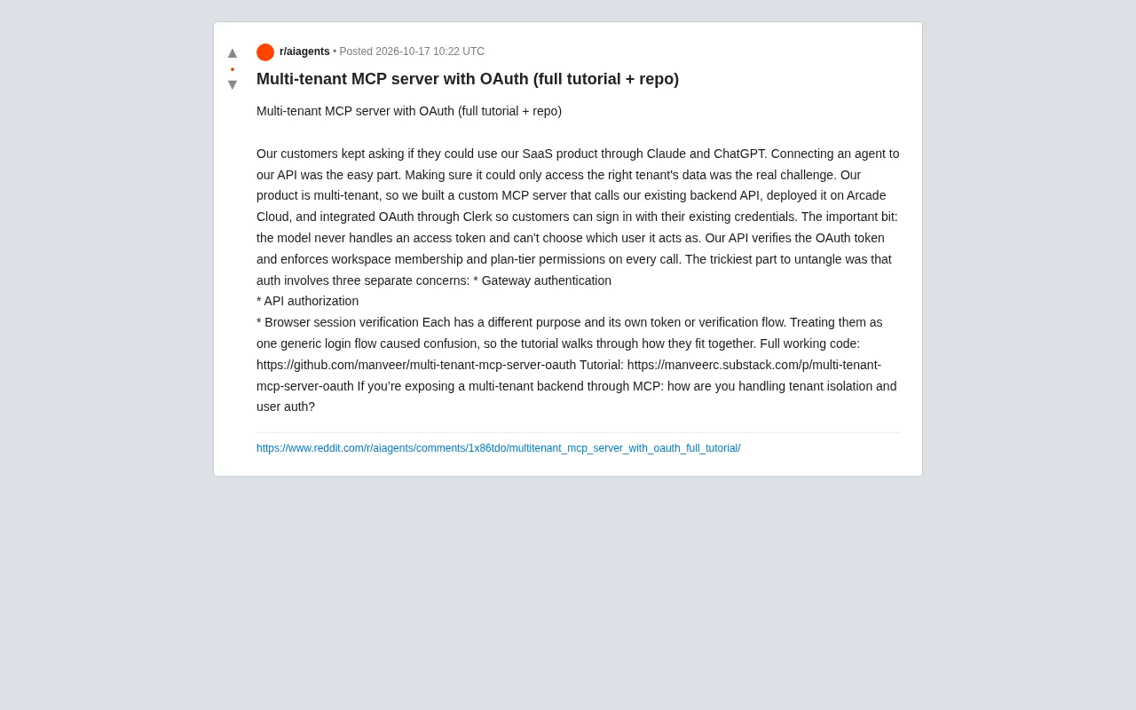 Building Multi-Tenant MCP Servers with OAuth: Secure Integration for Claude and ChatGPT