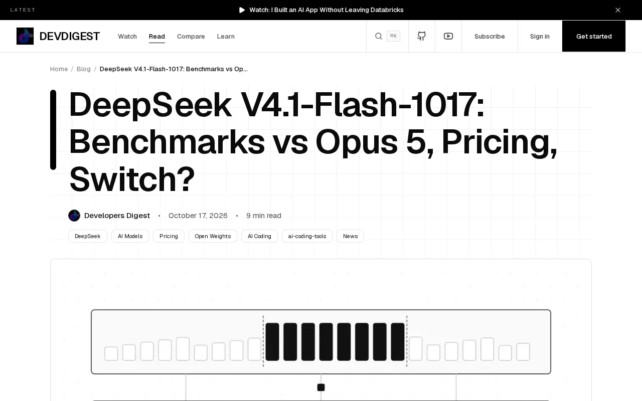 DeepSeek V4.1-Flash Hands-On: Benchmark Comparison with Opus 5 and GLM-5.3