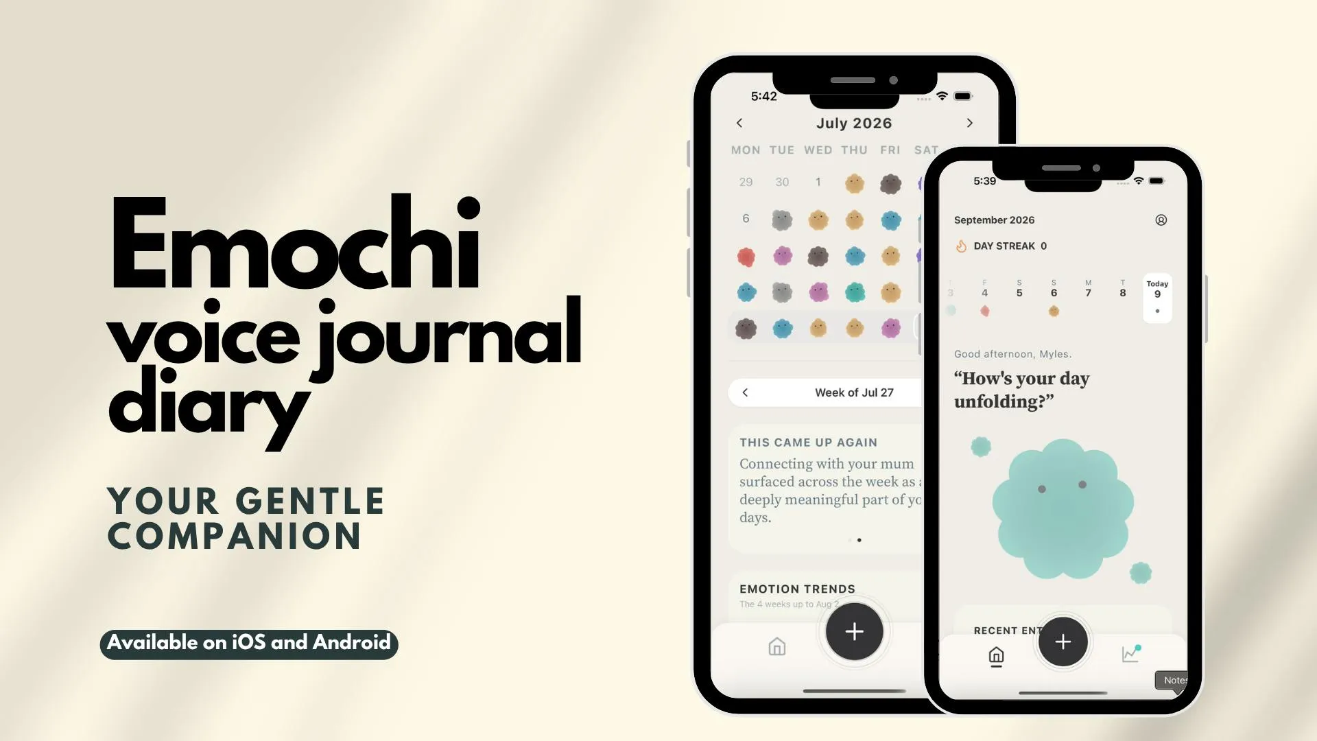 Emochi: Explore Your Emotional World with Voice Journaling and Generative Art