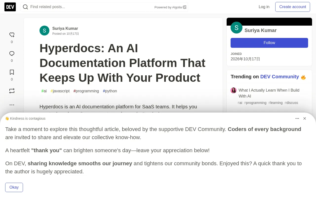 Hyperdocs: An AI Documentation Platform That Keeps Docs in Sync with Your Product